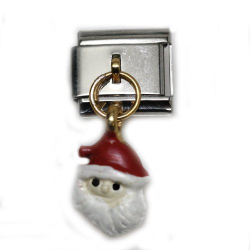 Santa Claus Face Italian Link Bracelet Charm - Sexy Sparkles Fashion Jewelry - 1