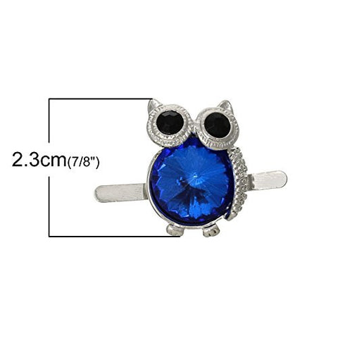 Owl Shoe Clip Buckle with Blue  Crystals - Sexy Sparkles Fashion Jewelry - 3