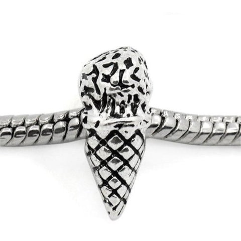 Ice Cream Cone Bead Spacer for Snake Chain Charm Bracelet - Sexy Sparkles Fashion Jewelry - 4