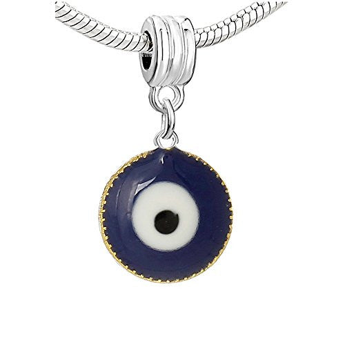 Evil Eye Hamsa Charm European Bead Compatible for Most European Snake Chain Bracelet - Sexy Sparkles Fashion Jewelry