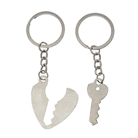 2 Piece I love you Silver Tone Love You Set Key Chain for Couples - Sexy Sparkles Fashion Jewelry - 2