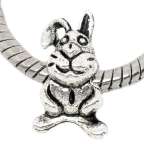 Bunny Rabbit Charm Spacer European Bead Compatible for Most European Snake Chain Bracelet - Sexy Sparkles Fashion Jewelry