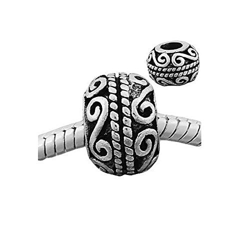 Metal Flower Pattern Design Charm European Bead Compatible for Most European Snake Chain Bracelet - Sexy Sparkles Fashion Jewelry