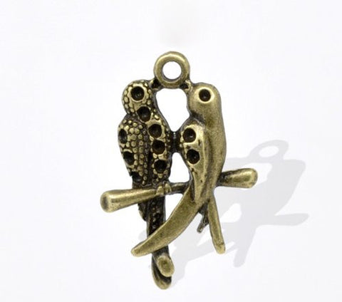Antique Bronze Plated Base Bird Charm Pendant for Necklace - Sexy Sparkles Fashion Jewelry - 1