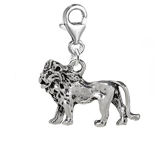 King of the Junlge Walking 3d Lion Clip-on Bead for Charm Bracelet or Necklace - Sexy Sparkles Fashion Jewelry
