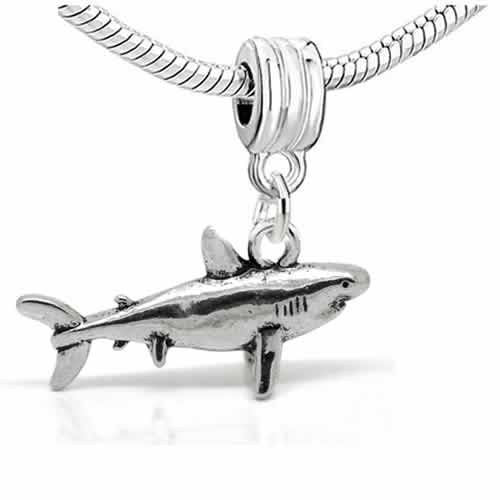 Shark 3d Dangle Charm European Bead Compatible for Most European Snake Chain Bracelet - Sexy Sparkles Fashion Jewelry