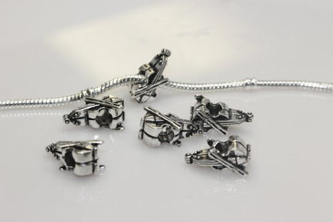 Violin Charm European Bead Compatible for Most European Snake Chain Bracelet - Sexy Sparkles Fashion Jewelry - 3