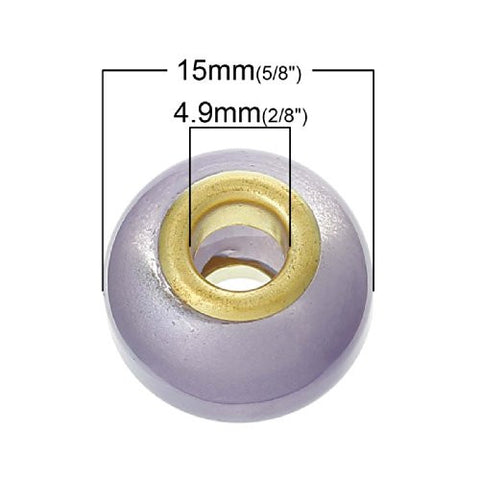 Ten (10) Mixed Glass European Lampwork Charm Beads Compatible with Snake Chain Bracelet - Sexy Sparkles Fashion Jewelry - 2