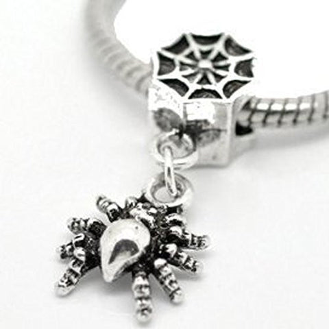 Halloween Spider Web European Bead Compatible for Most European Snake Chain Bracelet - Sexy Sparkles Fashion Jewelry - 1