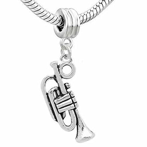 Trumpet Charm European Bead Compatible for Most European Snake Chain Bracelet - Sexy Sparkles Fashion Jewelry - 1