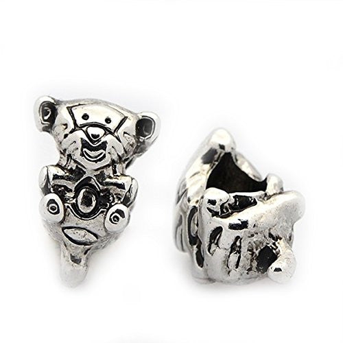 Baby Tiger Charm European Bead Compatible for Most European Snake Chain Bracelet