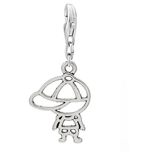 Lovely Boy Clip On For Bracelet Charm Pendant for European Charm Jewelry w/ Lobster Clasp - Sexy Sparkles Fashion Jewelry
