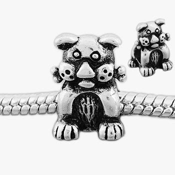 Dog with Bone in Mouth Charm European Bead Compatible for Most European Snake Chain Bracelet - Sexy Sparkles Fashion Jewelry - 2