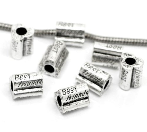Best Friends Bead Charm Spacer For Snake Chain Charm Bracelet - Sexy Sparkles Fashion Jewelry - 2