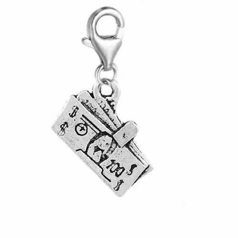 Clip on Money/dollar Bills Charm Pendant for European Jewelry w/ Lobster Clasp - Sexy Sparkles Fashion Jewelry - 2