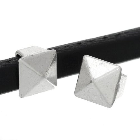 Charm Beads for Leather Bracelet/watch Bands or Wrist Bands (Square) - Sexy Sparkles Fashion Jewelry - 3