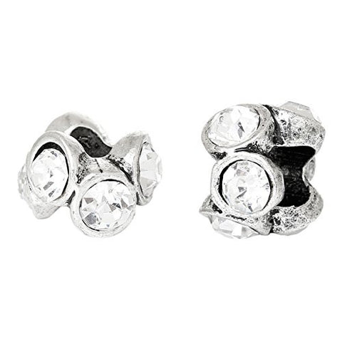 April Birthday Charms W/ Round  Crystals Bead (April) - Sexy Sparkles Fashion Jewelry - 2