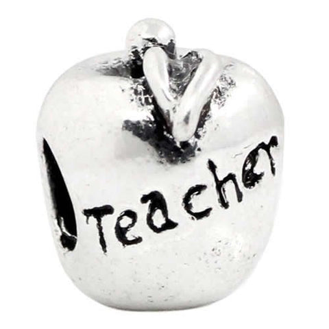 Teacher's Apple Charm European Bead Compatible for Most European Snake Chain Bracelet - Sexy Sparkles Fashion Jewelry - 4