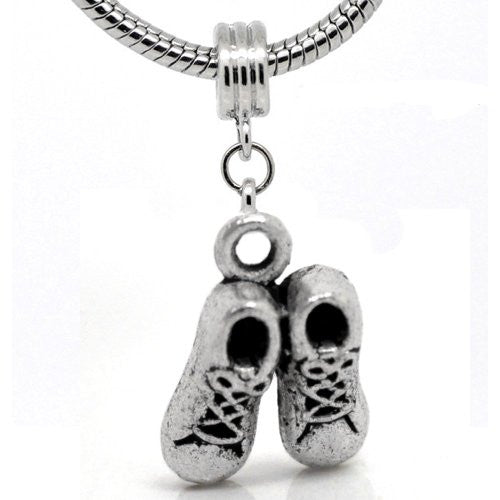 Shoes Dangle Bead European Bead Compatible for Most European Snake Chain Charm Bracelet - Sexy Sparkles Fashion Jewelry