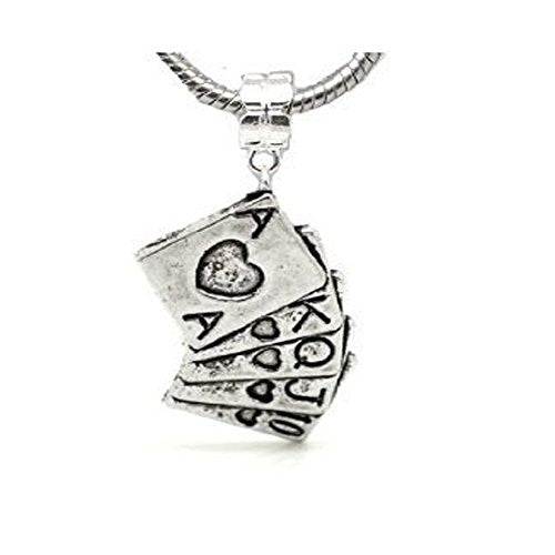 Pocker Cards Dangle European Bead Compatible for Most European Snake Chain Charm Bracelet - Sexy Sparkles Fashion Jewelry