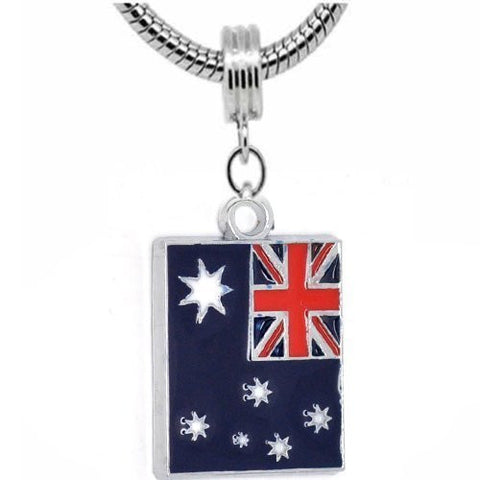 Australia Flag Bead Charm Dangle for snake Chain charm Bracelet - Sexy Sparkles Fashion Jewelry - 2