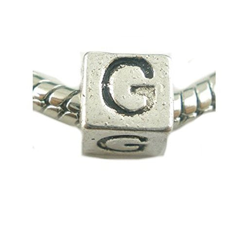 One Alphabet Block Beads Letter G for European Snake Chain Charm Braclets - Sexy Sparkles Fashion Jewelry