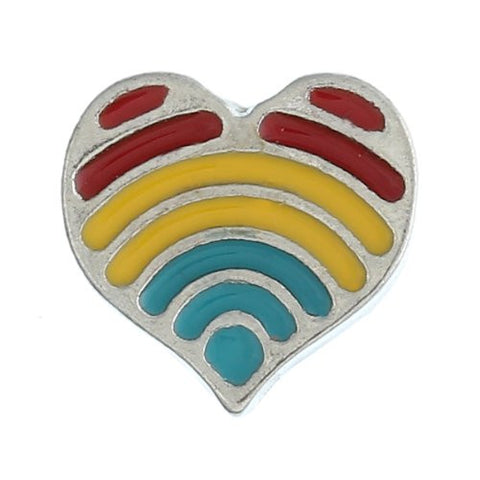 Multi  heart Floating Charms For Glass Living Memory Lockets - Sexy Sparkles Fashion Jewelry - 1