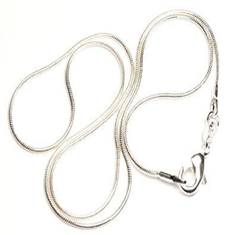 Silver Tone Lobster Clasp Snake Chain Necklaces 24" - Sexy Sparkles Fashion Jewelry - 1