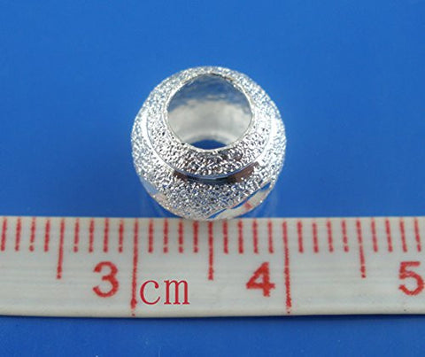 Ten (10) Stardust Spacer Beads for Snake Chain Charm Bracelet - Sexy Sparkles Fashion Jewelry - 2