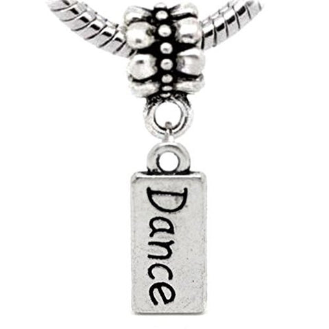 Dance Charm Dangle European Bead Compatible for Most European Snake Chain Charm Bracelet - Sexy Sparkles Fashion Jewelry - 1