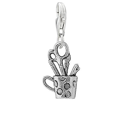 Teachers Pen Case Charm Clip on Pendant Charm for Bracelet or Necklace - Sexy Sparkles Fashion Jewelry