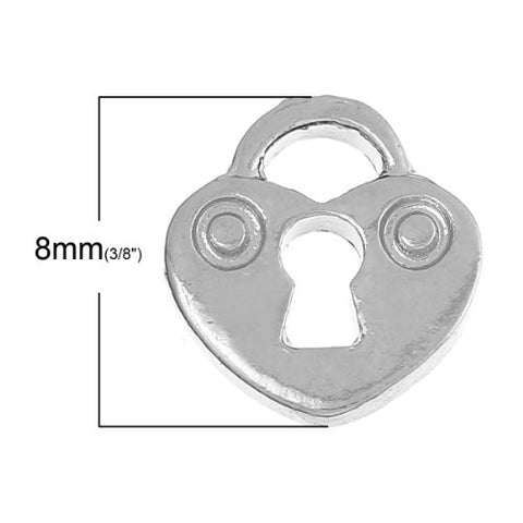 Heart With Key Floating Charms For Glass Living Memory Lockets - Sexy Sparkles Fashion Jewelry - 2