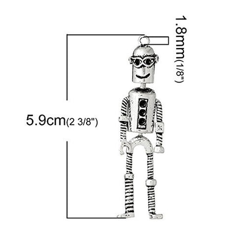 Robot Charm Pendant For Necklace - Sexy Sparkles Fashion Jewelry - 3