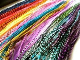 Feathers for Hair Extensions (60) 7-10 Individual Vivid  Grizzly & Solid Feathers Salon Quality Feathers! - Sexy Sparkles Fashion Jewelry