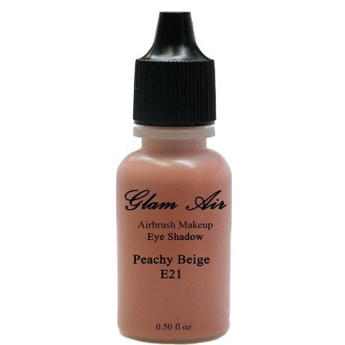 Large Bottle Glam Air Airbrush E21 Peachy Beige Eye Shadow Water-based Makeup - Sexy Sparkles Fashion Jewelry - 1