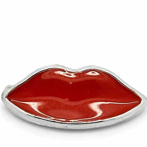 Lips Floating Charm For Glass Living Memory Lockets - Sexy Sparkles Fashion Jewelry - 1