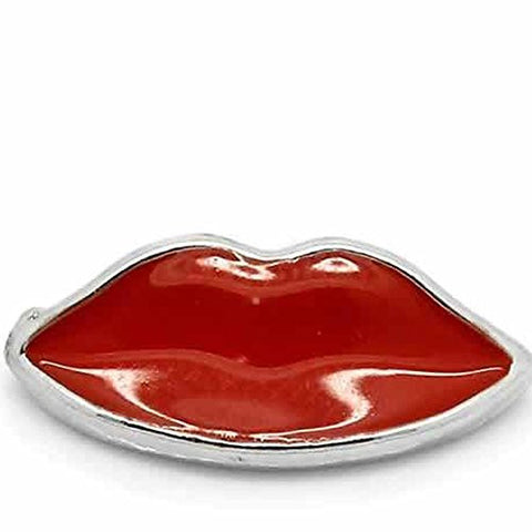Lips Floating Charm For Glass Living Memory Lockets - Sexy Sparkles Fashion Jewelry - 1