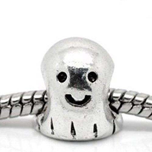 Cute Ghost Bead Spacer for Snake Chain Charm Bracelet - Sexy Sparkles Fashion Jewelry - 1