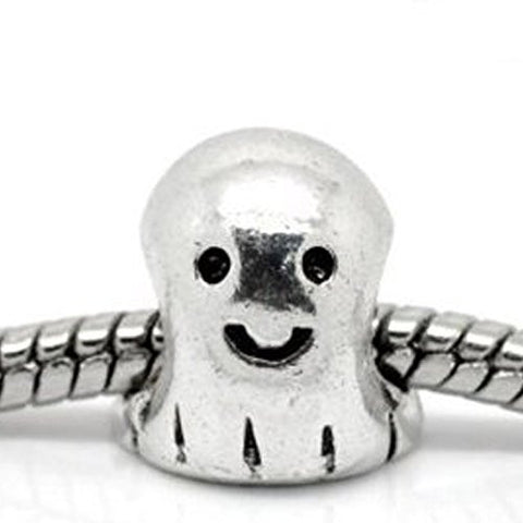 Cute Ghost Bead Spacer for Snake Chain Charm Bracelet - Sexy Sparkles Fashion Jewelry - 1