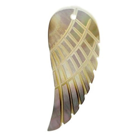 Black Lip Shell Wing Charm Pendant for Necklace - Sexy Sparkles Fashion Jewelry - 1