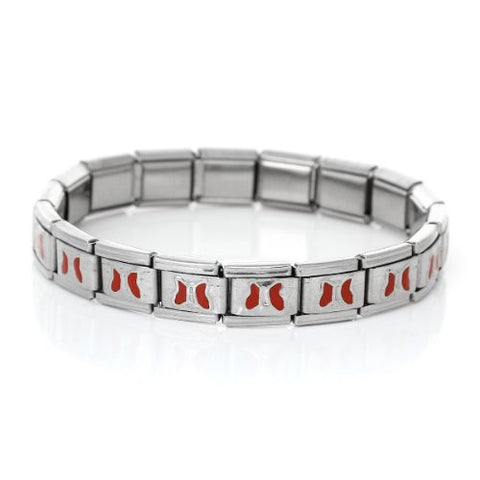 Starter Italian Charm 18 Link Bracelet 17.5 Cm (Butterfly) - Sexy Sparkles Fashion Jewelry - 1