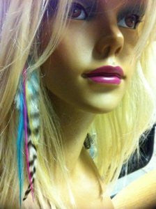 4 -7 in Length Cotton Candy Wide Fluffy Feathers for Hair Extension 5 Feathers - Sexy Sparkles Fashion Jewelry