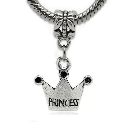 Princess Crown Bead Compatible for Most European Snake Chain Charm Bracelet - Sexy Sparkles Fashion Jewelry - 2