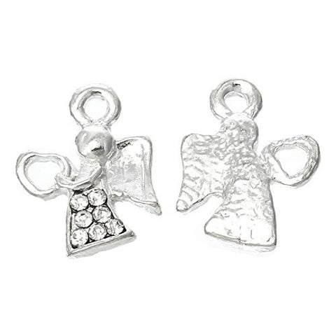 Angel with Clear  Crystals Bead Compatible for Most European Snake Chain Bracelet - Sexy Sparkles Fashion Jewelry - 3
