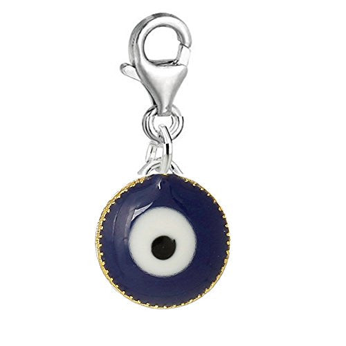 Evil Eye Hamsa Clip on Pendant Charm for Bracelet or Necklace - Sexy Sparkles Fashion Jewelry