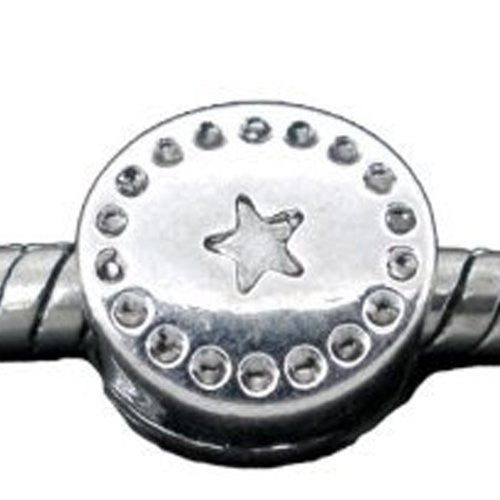 Texas Loan Star European Bead Compatible for Most European Snake Chain Charm Bracelet