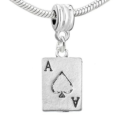 Poker Card Charm Dangle For Snake Chain Charm Bracelet