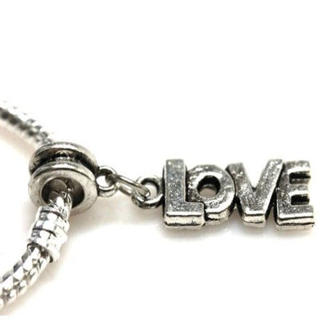 Love Dangle Charm European Bead Compatible for Most European Snake Chain Bracelet - Sexy Sparkles Fashion Jewelry - 1
