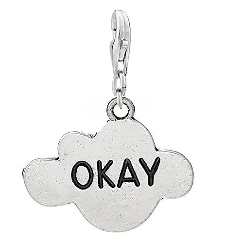Okay Clip On For Bracelet Charm Pendant for European Charm Jewelry w/ Lobster Clasp - Sexy Sparkles Fashion Jewelry