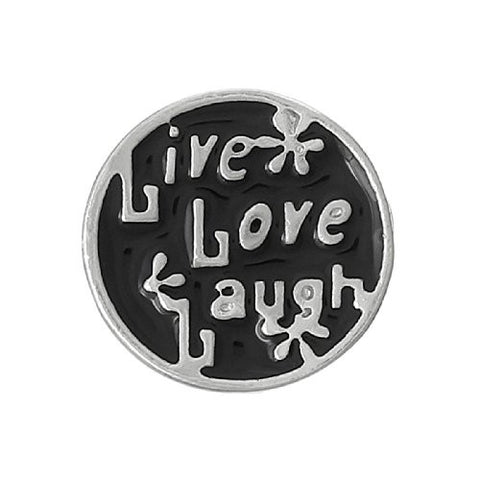 Live Love Laugh Floating Charms for Glass Locket Pendants - Sexy Sparkles Fashion Jewelry - 1